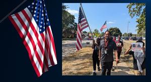 Mr Watkins leading the parade.